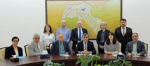 Delegation with the President of the University of Duhok and staff