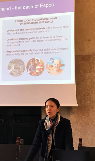 Mo Wang of UIL presenting the case of Espoo