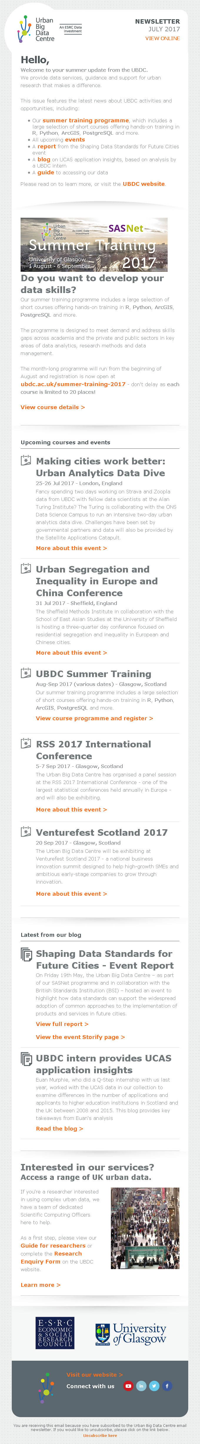 UBDC Newsletter - July 2017